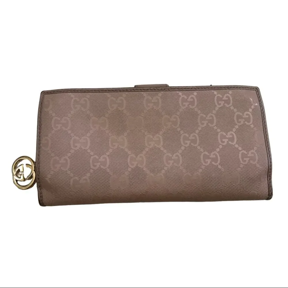 Gucci Dusty Rose Light Pink GG Bifold Wallet AUTHENTIC - Picture 2 of 8